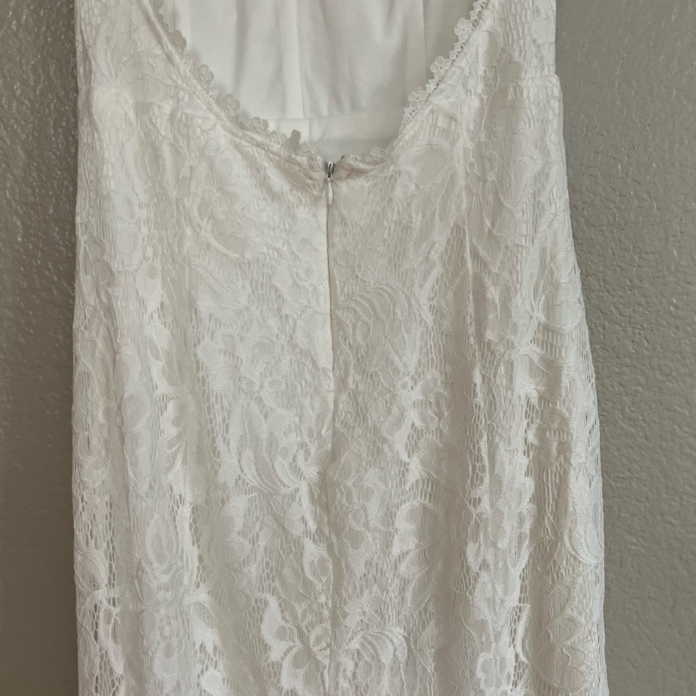 NWOT Your One and Only White Lace Backless Mermaid Maxi Dress - Picture 9 of 10